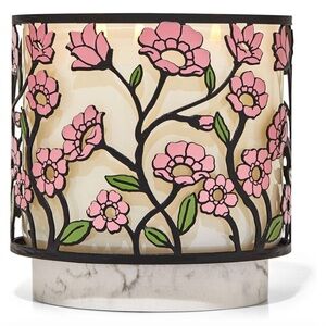 New Bath & Body Works 3 Wick‎ Candle Holder Sleeve Flowerbed